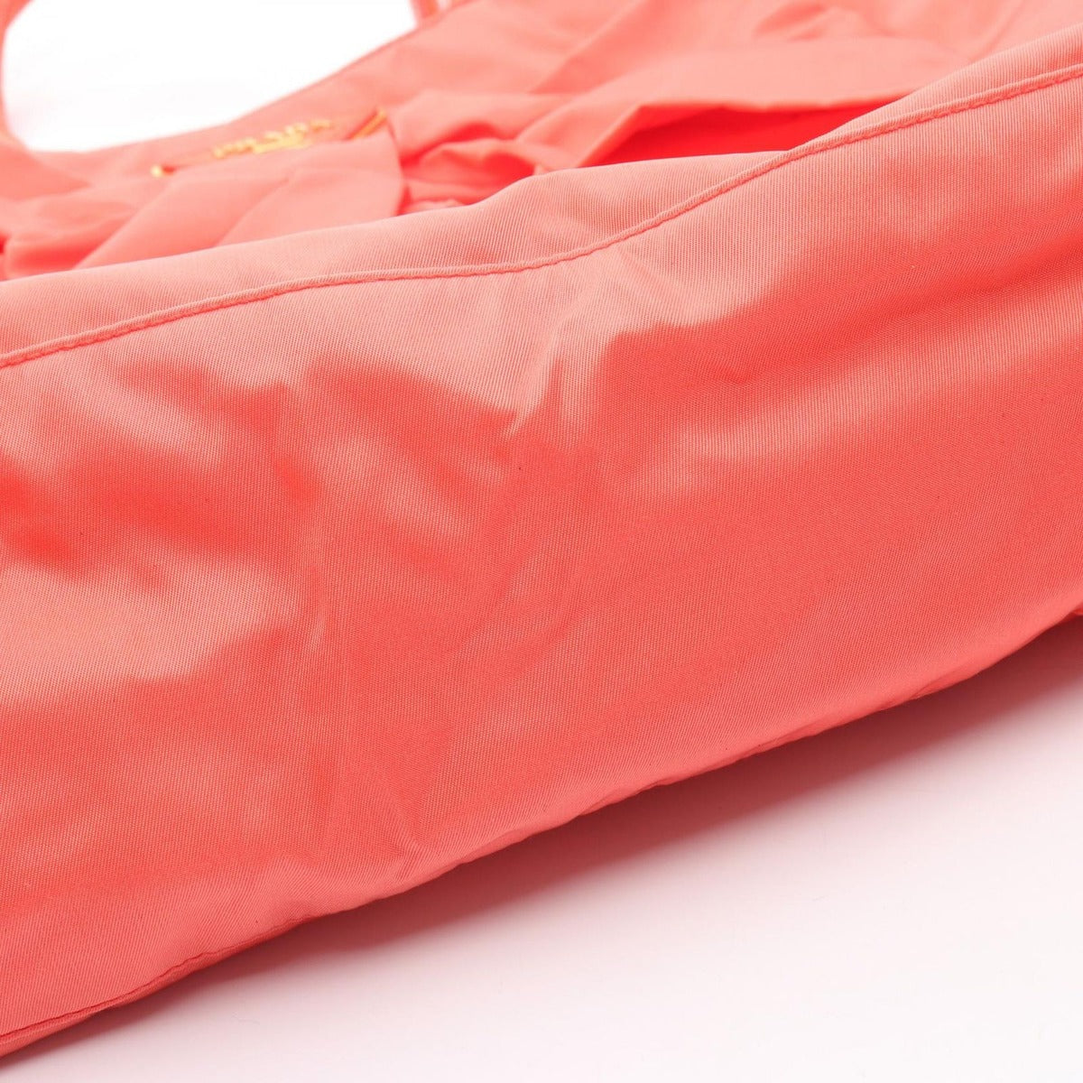 Prada Tote Tessuto Orange Nylon Patent Triangle Logo Ribbon — view 11