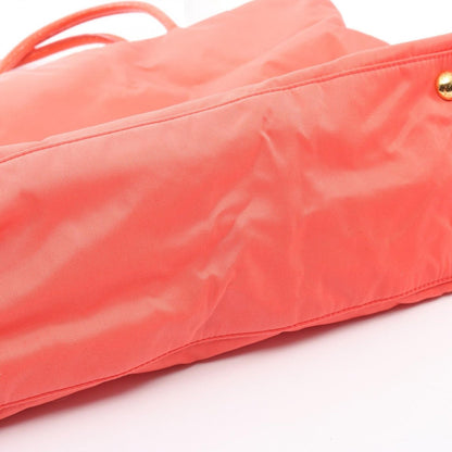 Prada Tote Tessuto Orange Nylon Patent Triangle Logo Ribbon — view 7