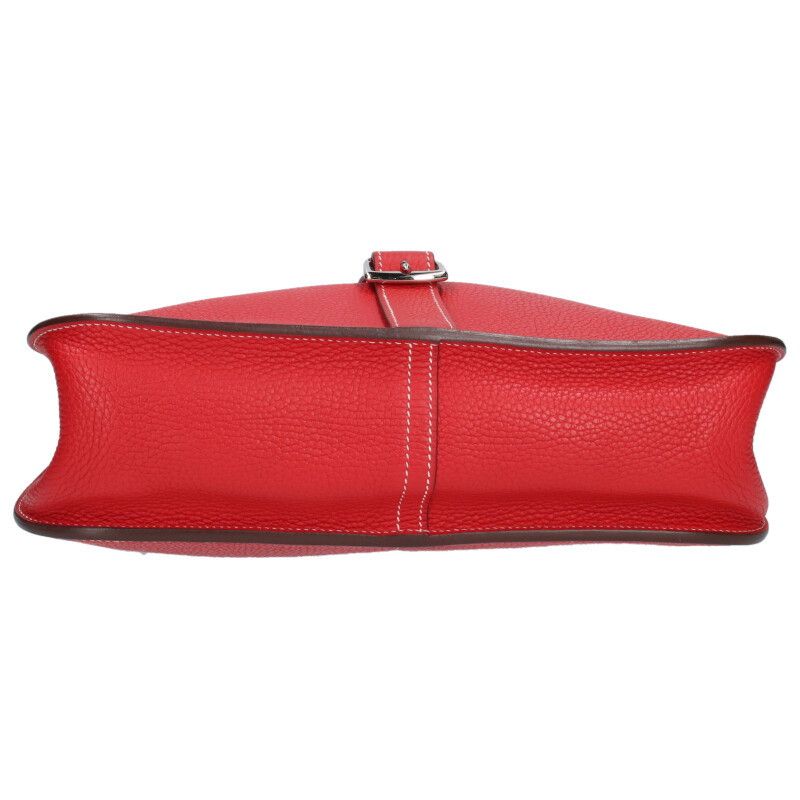 Hermes Arsene 31 C Engraved Svhardware Taurillon Clemence Rouge Cazac Shoulder