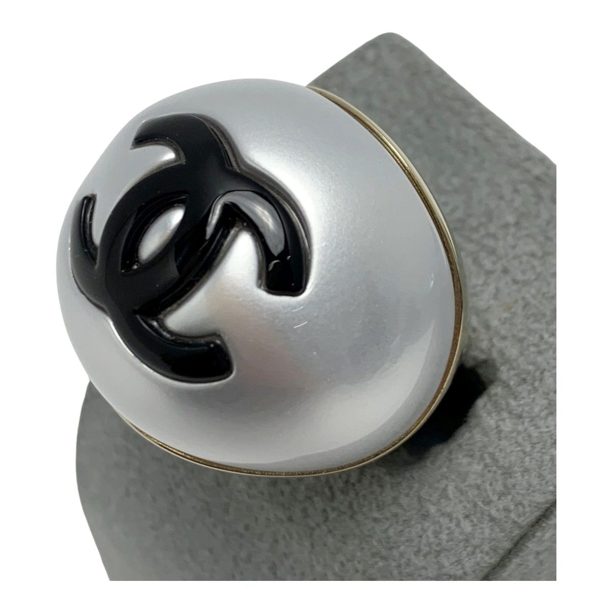 Chanel CC Mark Accessories Ring 25p Gold X Silver Size No 12