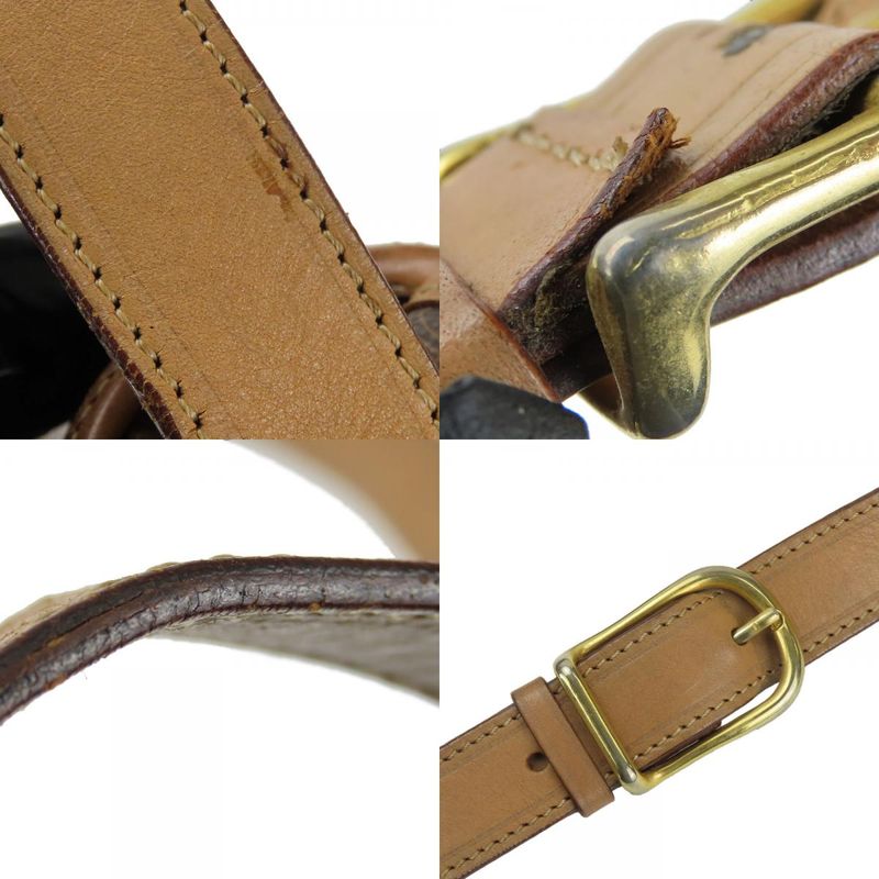 Celine Shoulder Bag Macadam Leather PVC Brown Gold Hardware Shoulder Crossbody