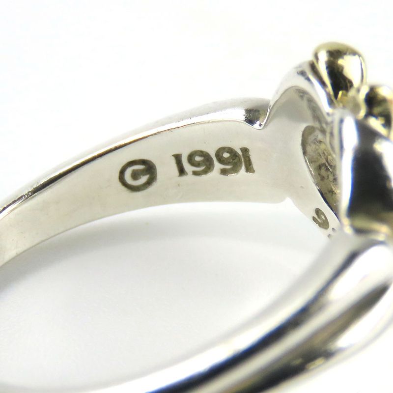 Tiffany & Co Ring ・ Ring Heart Ribbon Silver 925 18K Yellow Gold Approx 3.2g