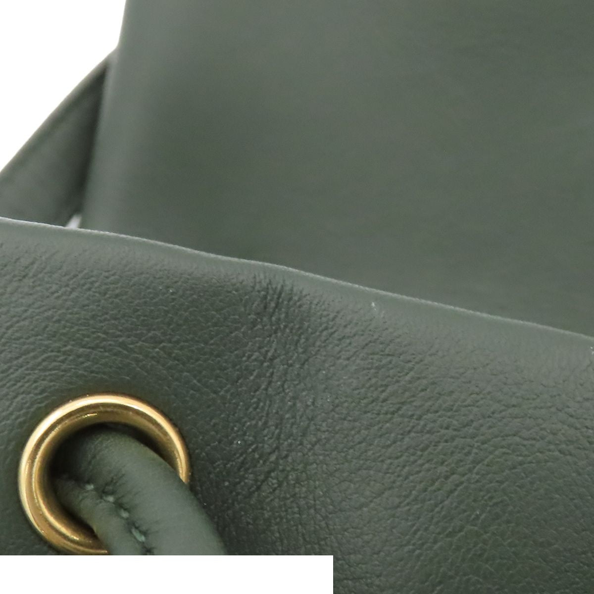 Chanel Chain Backpack Quilted Dark Green Gold Lambskin — view 6