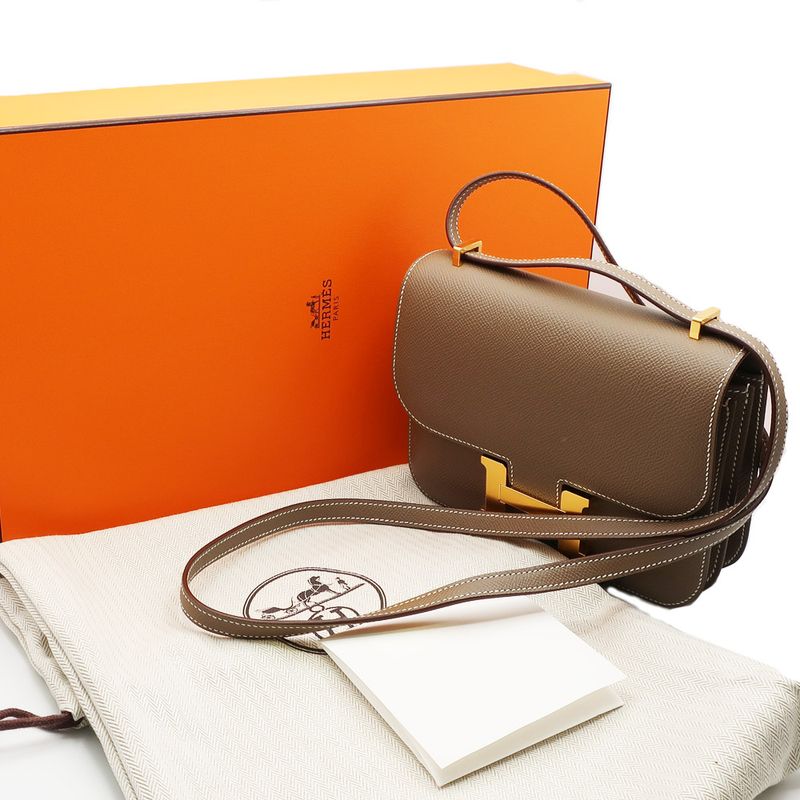 Unused Hermes Constance Mini 18 Epson Etoupe Gold Hardware Shoulder