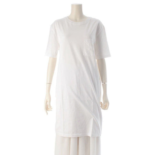 Hermes Cotton Chaine D'ancre Embroidery Dress White 40