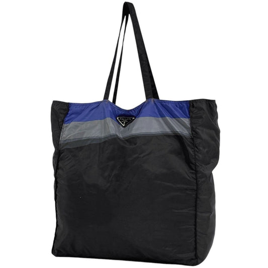 Prada Tote Nylon Nero Blue Gray