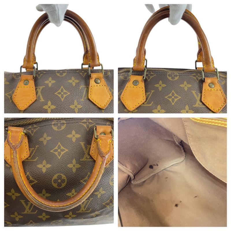 Louis Vuitton Monogram Speedy -35 Brown PVC M41524 Handbag Boston Bag Ladies