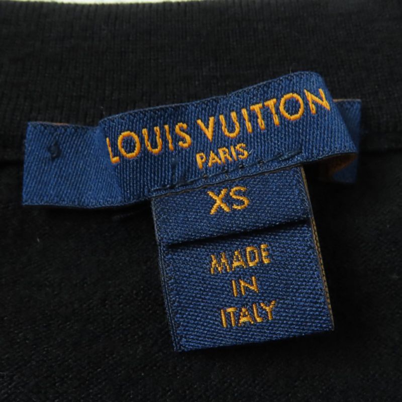 Louis Vuitton 2022 LV Vitesse Wool Long Sleeve Knit Black XS Made In Italy