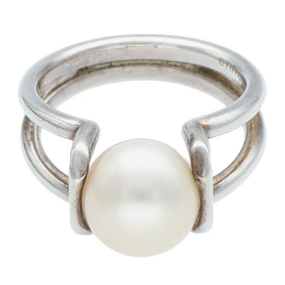 Tiffany & Co Hardwear Hardware Freshwater Pearl Silver Ring Men's #12