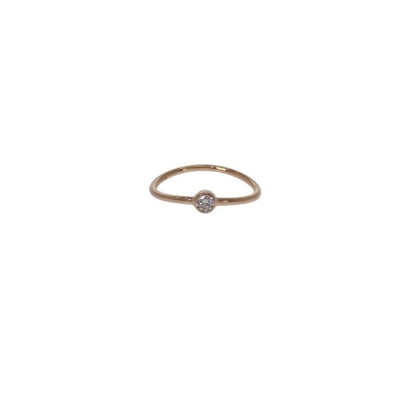 Tiffany & Co. Wave Single Row Ring 18K Pink Gold