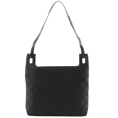 Gucci One Shoulder 001998 X GG Nylon Black Ladies Shoulder Bag