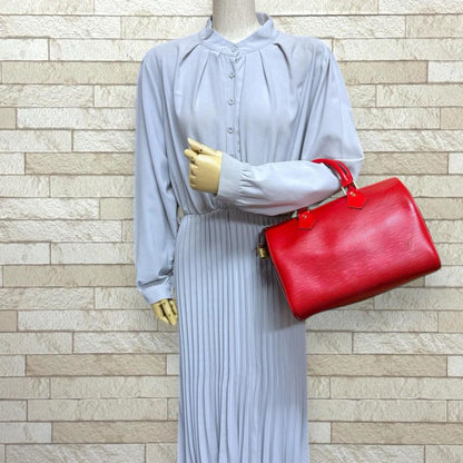 Louis Vuitton Speedy 25 Epi Handbag Epi Leather M43017 Red Ladies Louis Vuitton