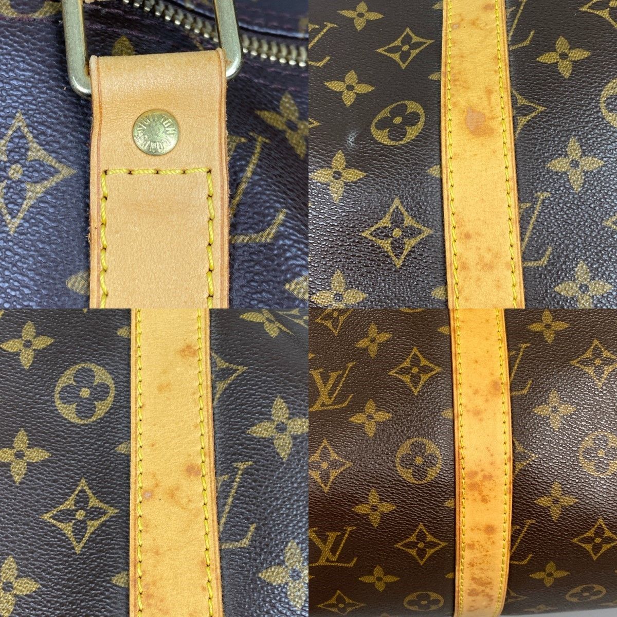 Louis Vuitton Monogram Keepall Bandouliere 55 Boston Bag