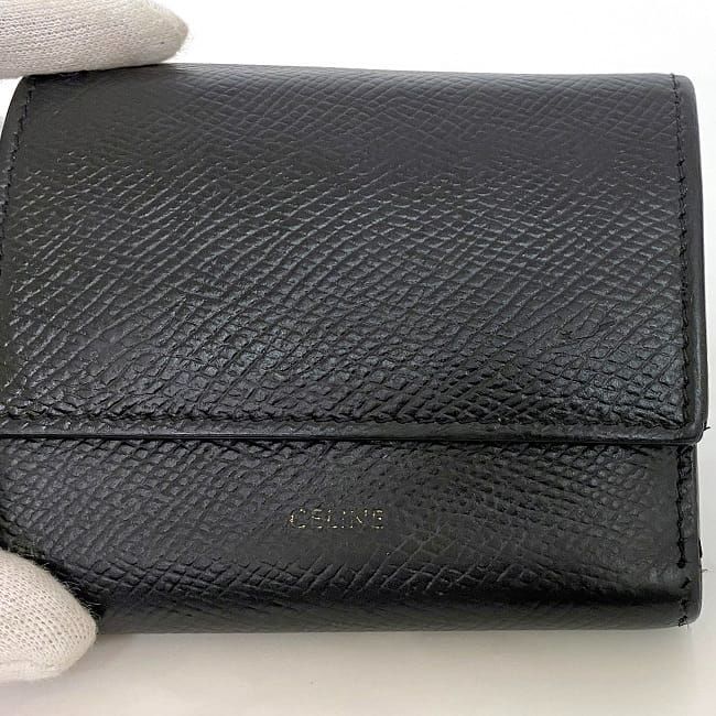 Celine Trifold Wallet Ec22834 Black