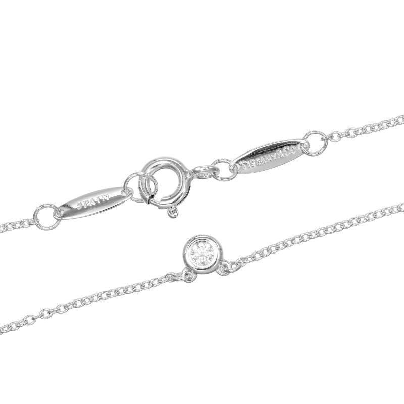 Tiffany & Co By-the-yard Silver 925 X Diamond Ladies 1.6g Necklace