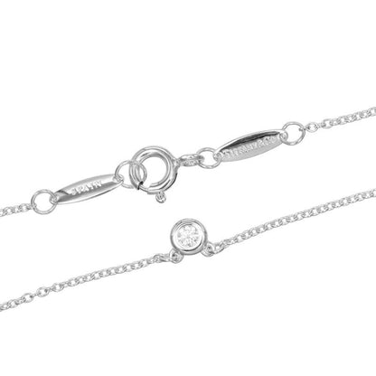 Tiffany & Co By-the-yard Silver 925 X Diamond Ladies 1.6g Necklace