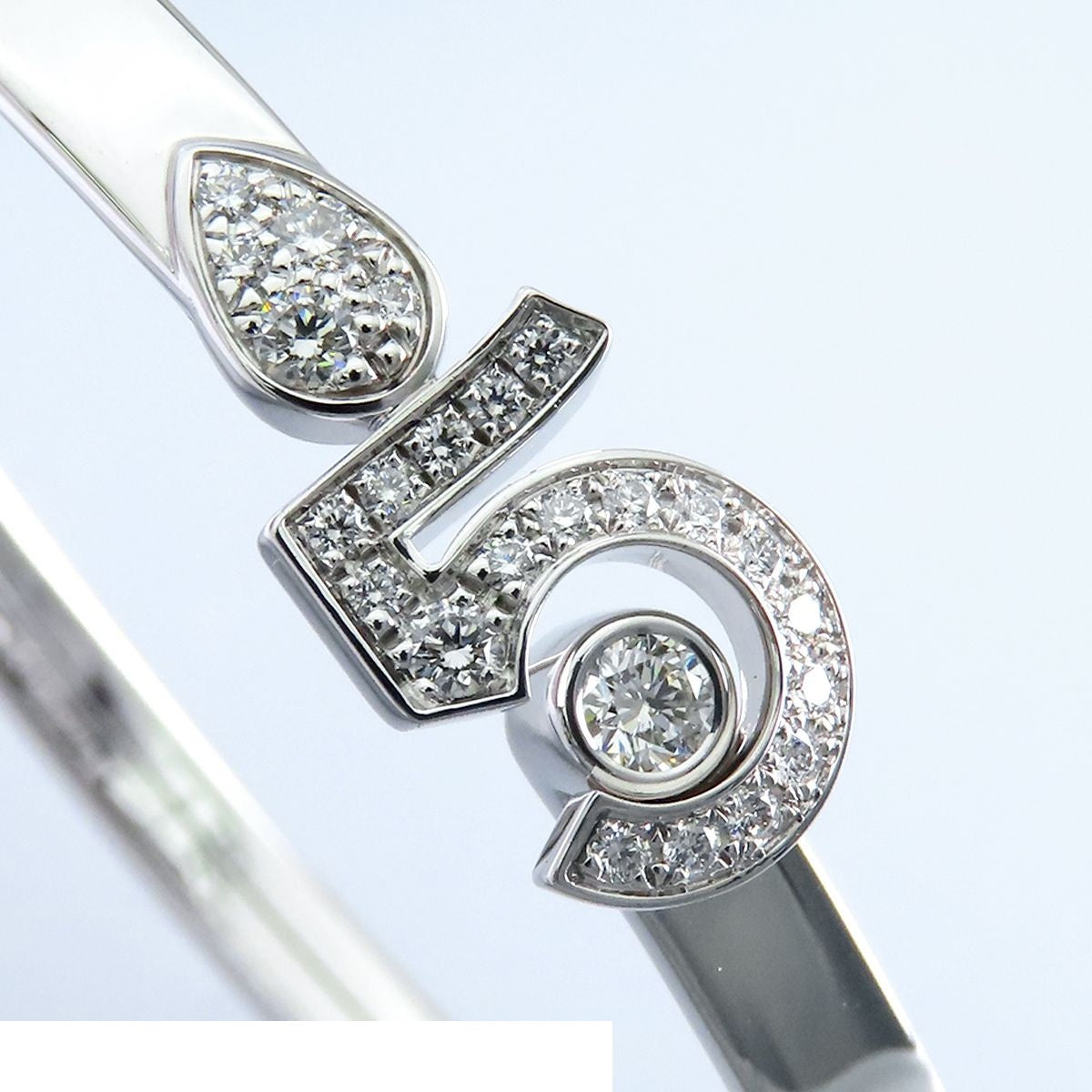 Chanel Eternal No. 5 White Gold 18K Diamond Number 5 S 15.5 — view 6