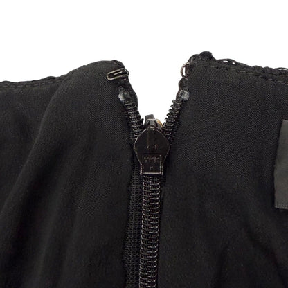 Versace Cotton Gold Chain Medusa Tweed No Sleeve Dress Black 38 — view 8