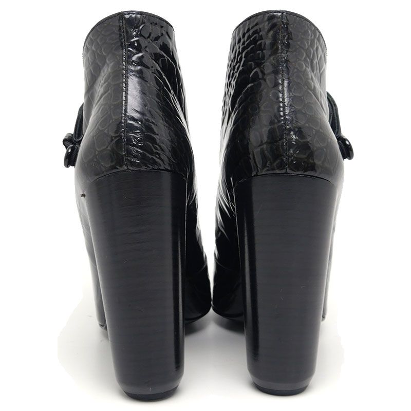 Louis Vuitton LV Short Boots In Croc Shape Stamped 35.5 Black