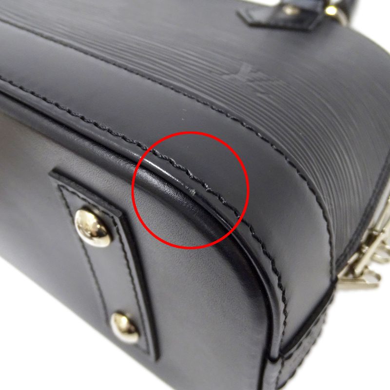 Louis Vuitton Bag Epi Women's Branded Handbag Shoulder Bag 2way Alma BB Noir