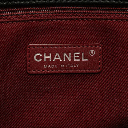 Chanel Coco Mark Handbag Chain Shoulder Bag Black Caviar Skin Women Chanel