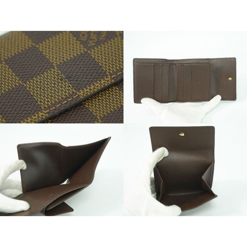 Louis Vuitton Porte Monnaie Bier Cult Cles Di Damier Ebene Fold Wallet — view 8