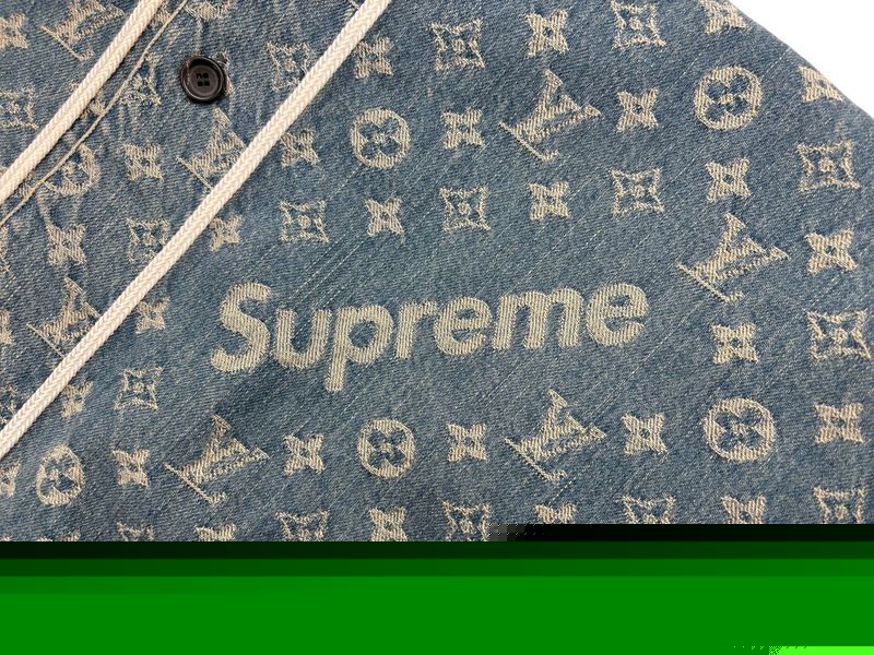 2254 Louis Vuitton Baseball Shirt Hdd92wall Monogram Denim Short Sleeve S Size