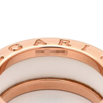 Bvlgari Bvlgari Ring B-Zero1 2 Band Ring 18k Pink Gold Ceramic Pink Gold and