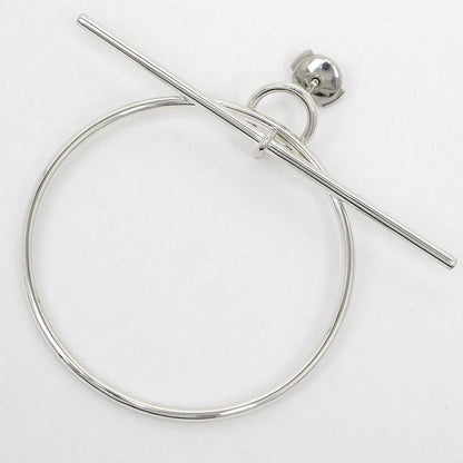 Hermes Earrings Loop MM Pair Ag925 SV Silver Jewelry Accessories Small