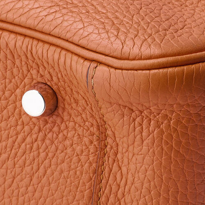 Hermes Lindy 34 Shoulder Bag Taurillon Clemence Orange Poppy Orange Poppy