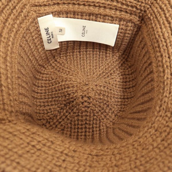 Celine Triomphe Crochet Bucket Hat 2a80t384d Camel Beige Cashmere Celine