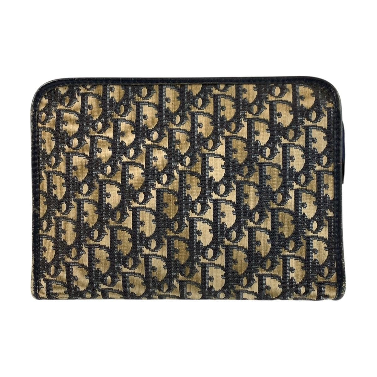 Dior Christian Trotter Navy Canvas Clutch