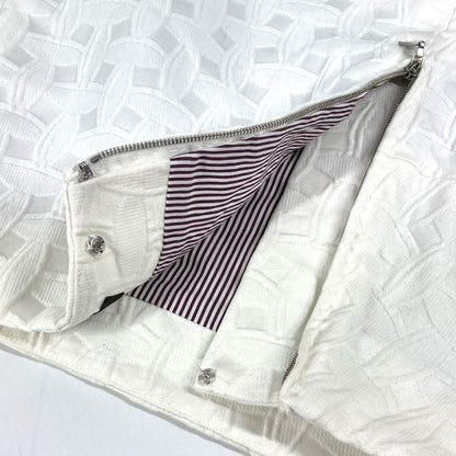 Louis Vuitton Skirt Monogram Logo Cotton White