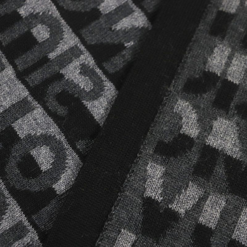 Louis Vuitton M70911 Echarpe LV Split 100% Wool Noir Black Gris Anthracite