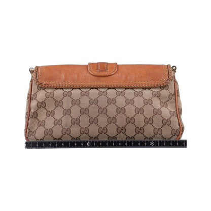 Gucci Marrakech Beige Brown Canvas Leather Messenger Bag — view 2