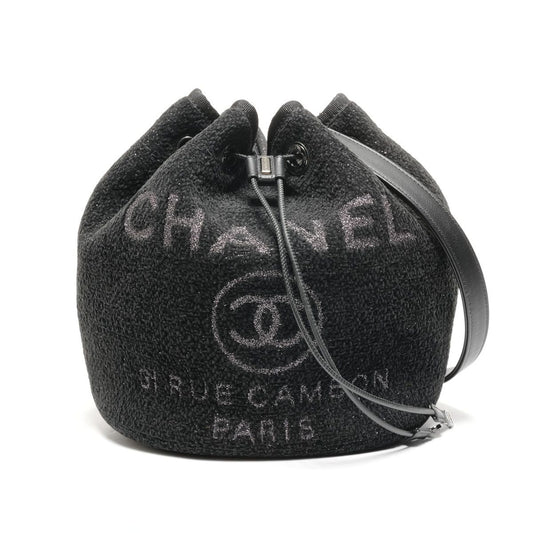 Chanel Shoulder Bag Deauville Tweed Bucket