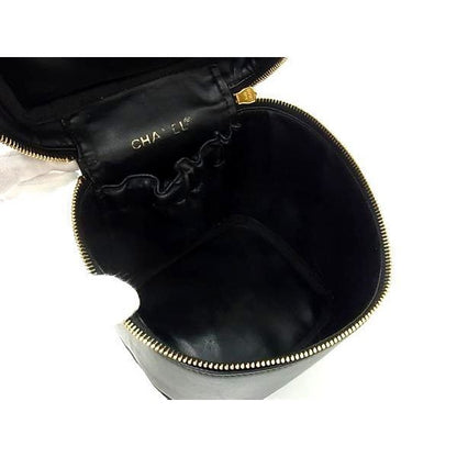 Chanel Vanity Bag Bicolore Black Leather Quilted — view 4