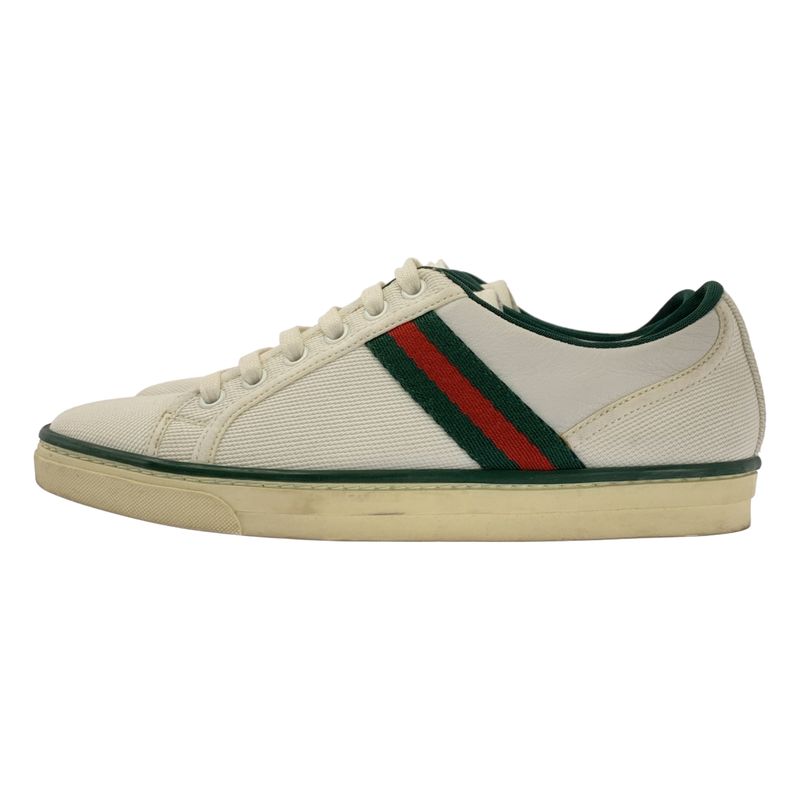 Gucci Sneakers - Canvas And Leather Sherry Line Sneakers - 23 - White - Women's