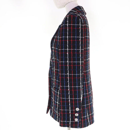 Chanel Cotton CC Logo Button Tweed Jacket Multicolor 38 — view 2