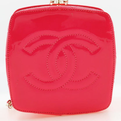 Chanel Vanity Matelasse Party Bag X Patent Leather Pink Ladies Handbag