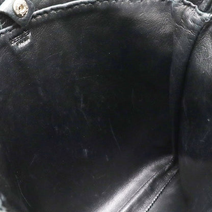 Hermes Tudu Shoulder Bag Pochette Crossbody Leather Black