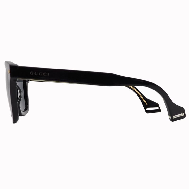 Gucci Eyewear Sunglass Es Square Shape Black Gold Plastic Acetate Frame