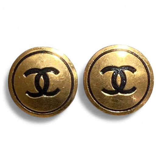 Chanel ⑤ Coco Mark Earring Ladies Gold FREE
