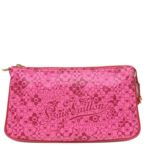 Louis Vuitton Accessory Pouch Pochette Cosmic PVC Rose Gold Hardware Takashi