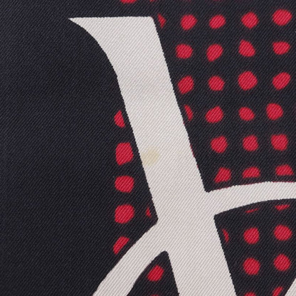 YVES Saint Laurent Yves Saint Laurent YSL Logo Rectangular Silk Black Women's