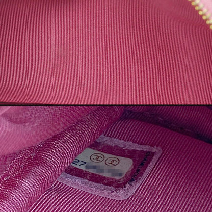 Chanel Mini Matelasse Chain Shoulder Caviar Skin Coco Mark Pink