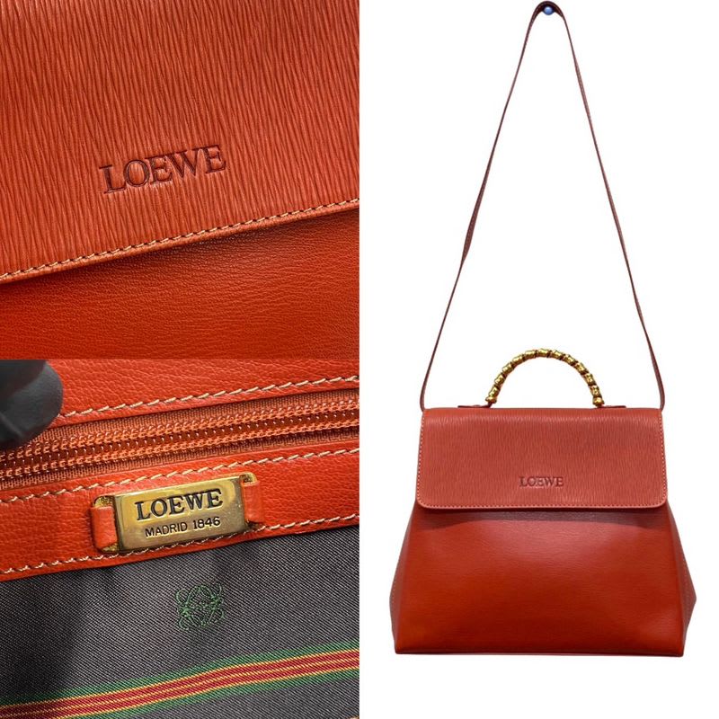 Loewe Logo Velazquez Twist Handle Leather