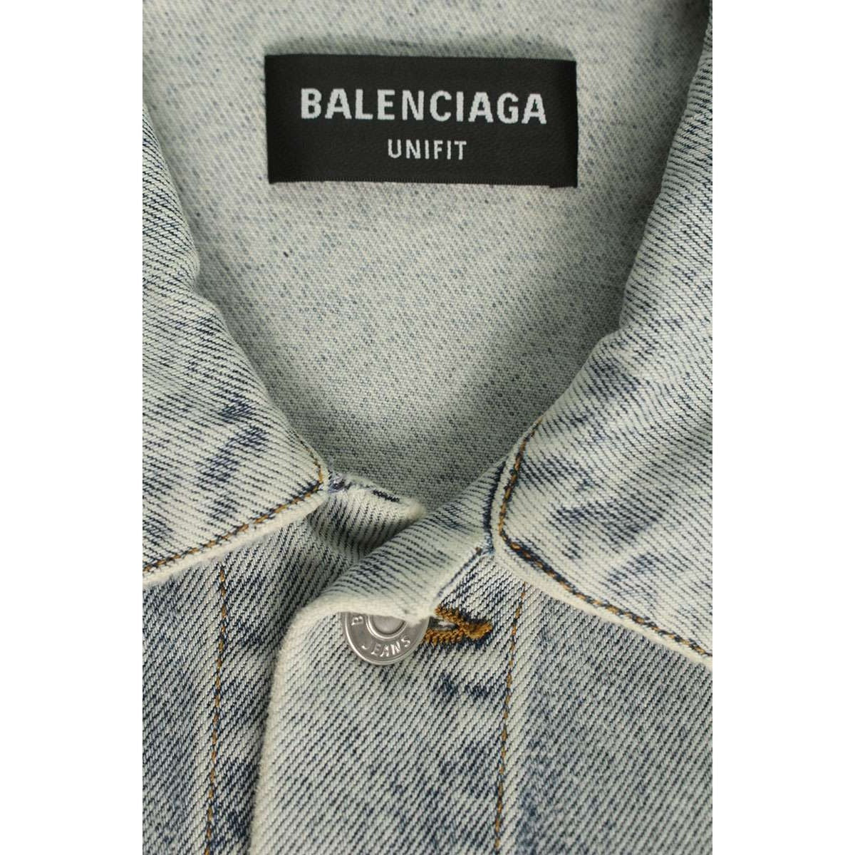 Balenciaga Logo Embroidery Oversize Denim Jacket 1 — view 3