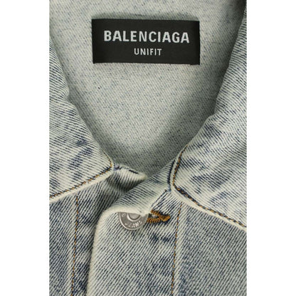 Balenciaga Logo Embroidery Oversize Denim Jacket 1 — view 3