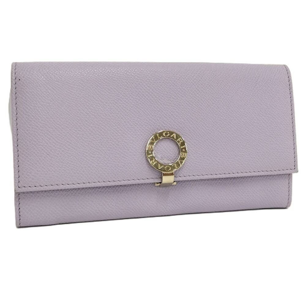 Bvlgari Continental Wallet Leather Purple